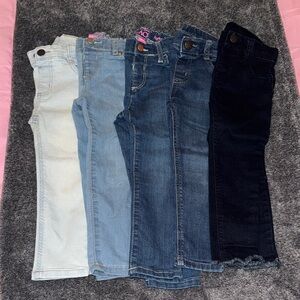 Girls 5 pair Denim - Assorted Blue Shades